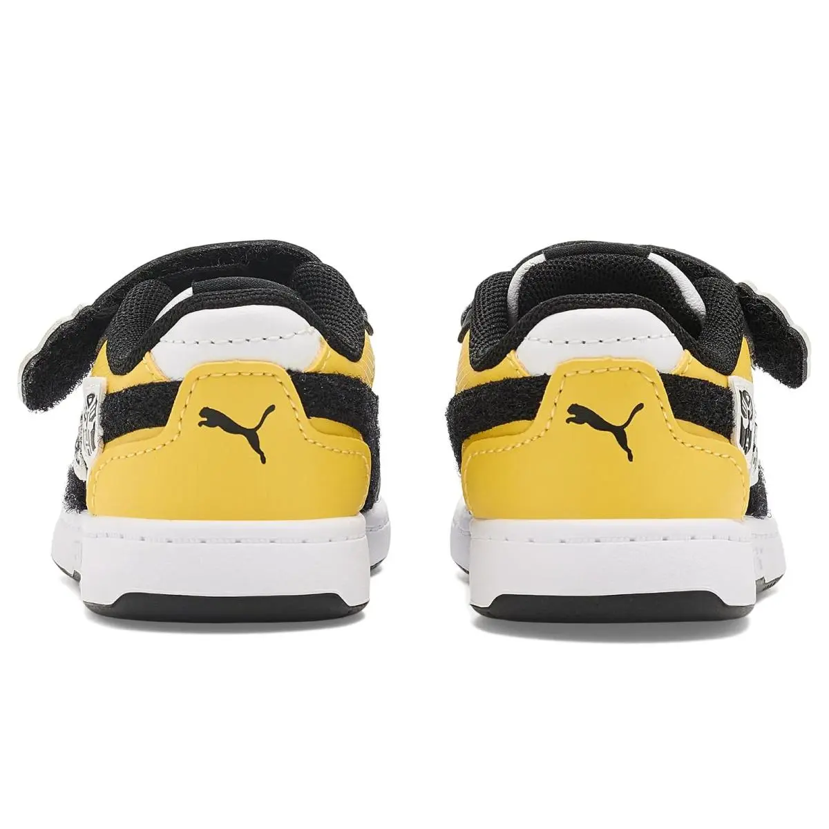 Puma shoes - PUMA White/PUMA Black/Bright Mango Yellow 5