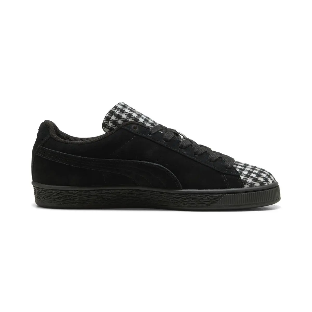 PL Suede Classic Pepita Mens Black Lifestyle Sneakers Shoes by Puma