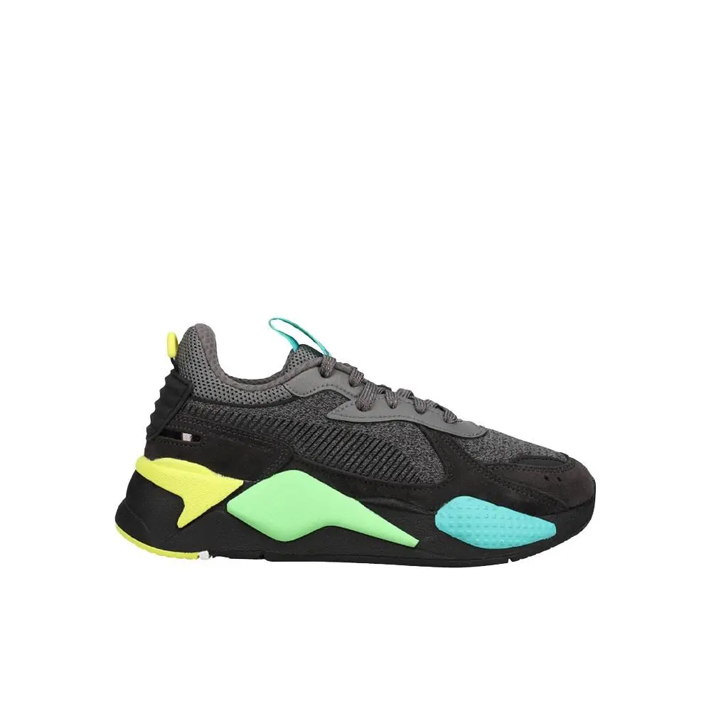 Rs X Highlighter Lace Up Youth Boys Grey Sneakers Casual Shoes 385934-02 by Puma