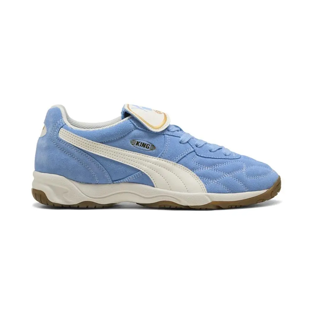 Puma King Indoor Royalty Lace Up Mens Blue Sneakers Casual Shoes 40168401