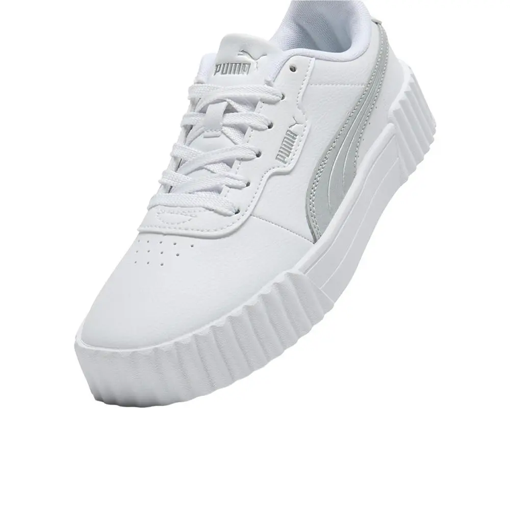 Puma shoes - PUMA Carina 3.0 Aqua Metallics Lace Up - 40072201 - Silver, White 12