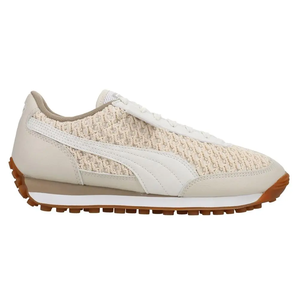 Puma Easy Rider Knit Lace Up Womens Beige Off White Sneakers Casual Shoes 4010