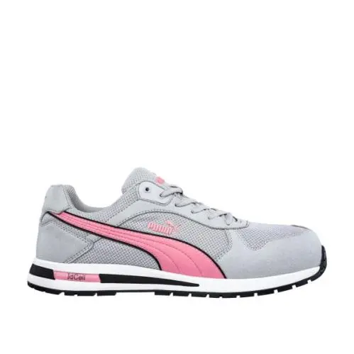 Puma Safety Women`s Frontside Low Composite Toe EH Work Shoe Grey/pink - 643085 - GREY/PINK