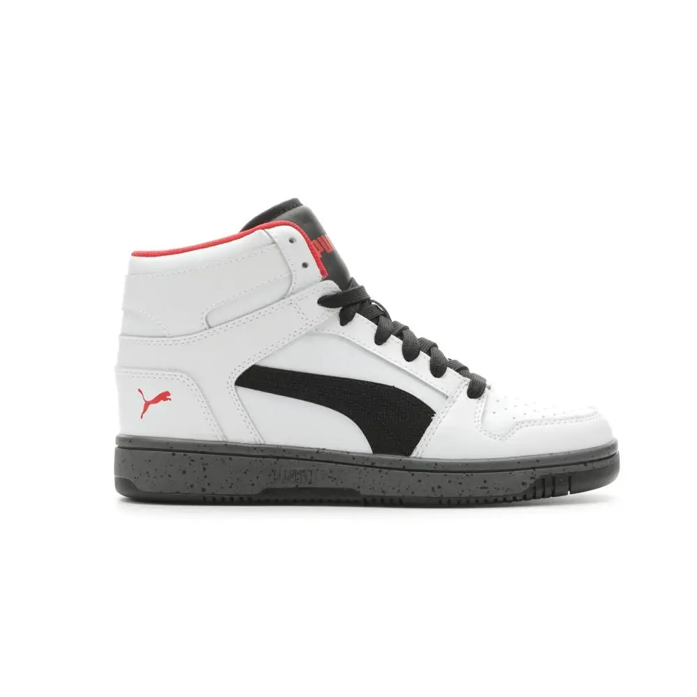Rebound Layup Elevated High Top Mens White Sneakers Casual Shoes 39298401 by Puma