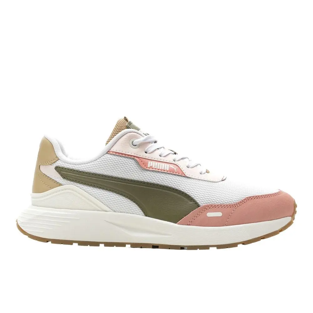 Puma Runtamed Plus Lace Up Womens Pink White Sneakers Casual Shoes 39383021