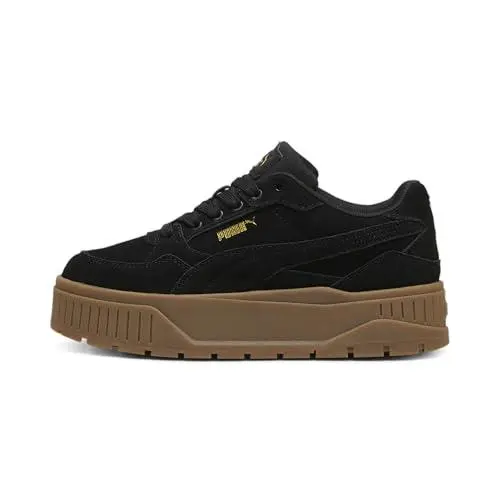 Puma Women`s Karmen II Idol Sneaker Suede Black Black Gold 8 Black/black/gold