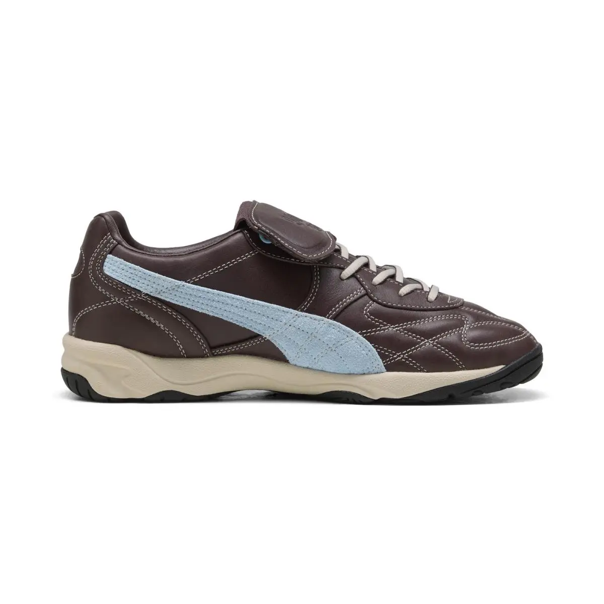 King Indoor Mix 40534302 Mens Brown Leather Lifestyle Sneakers Shoes by Puma