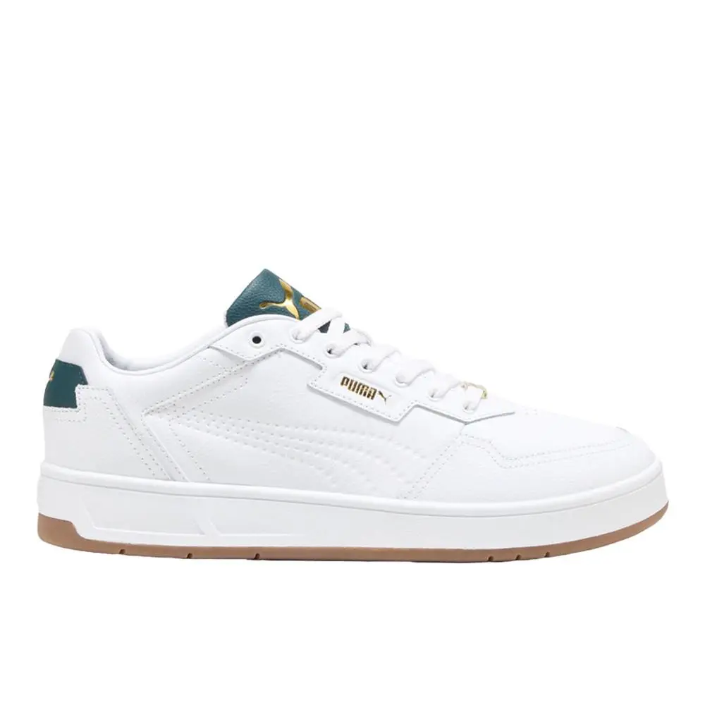 Puma Court Classic Lux Lace Up Mens White Sneakers Casual Shoes 39501913
