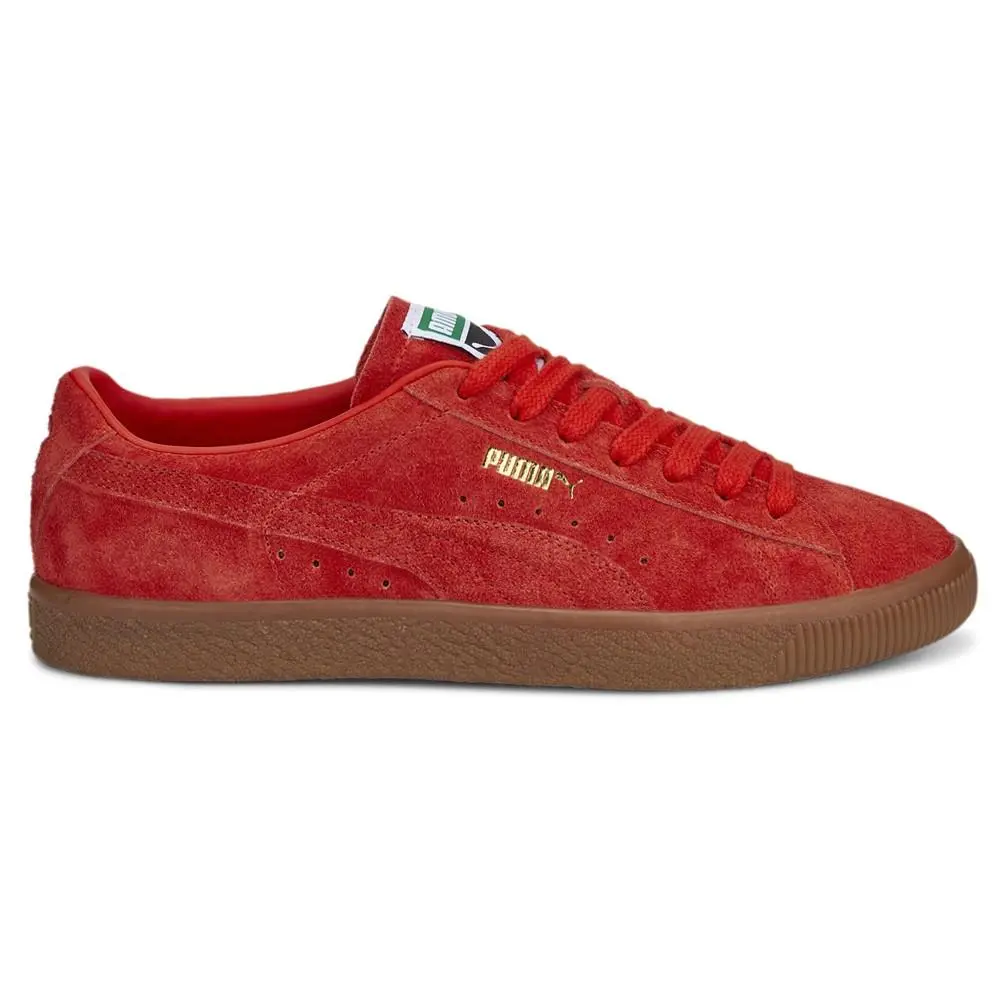 Suede Vintage Hairy Suede Lace Up Mens Red Sneakers Casual Shoes 38569804 by Puma