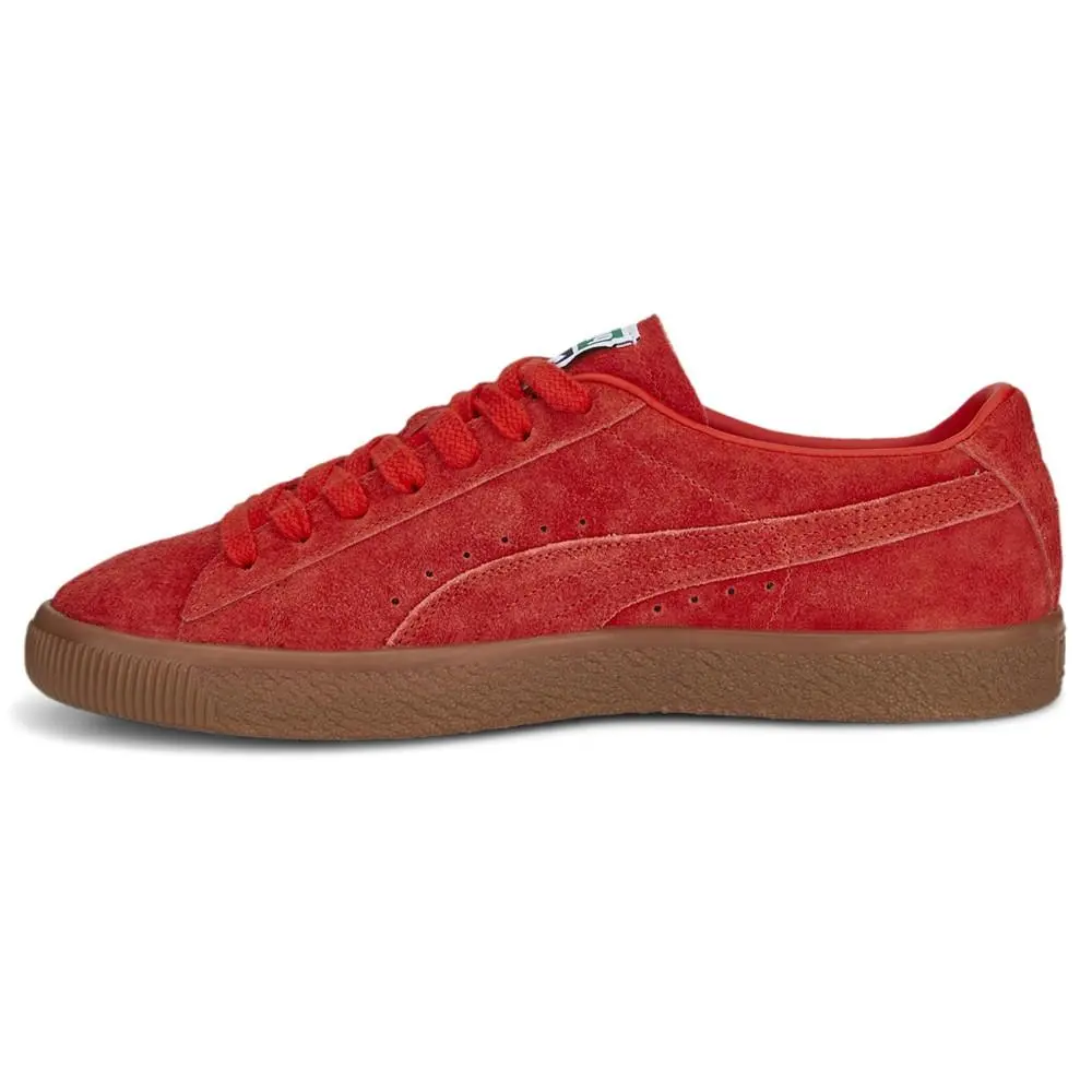 Puma shoes - PUMA Suede Vintage Hairy Suede Lace Up - 38569804 - Red 1