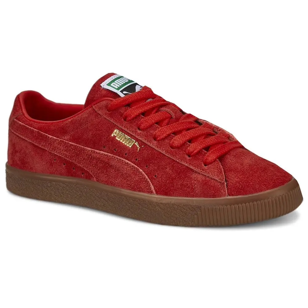 Puma shoes - PUMA Suede Vintage Hairy Suede Lace Up - 38569804 - Red 6