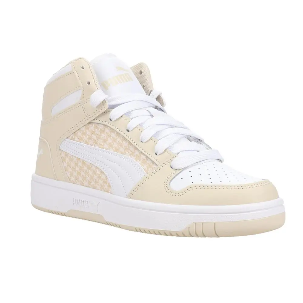 Puma shoes - PUMA Rebound Layup Houndstooth High Top - 40104101 - Beige 0