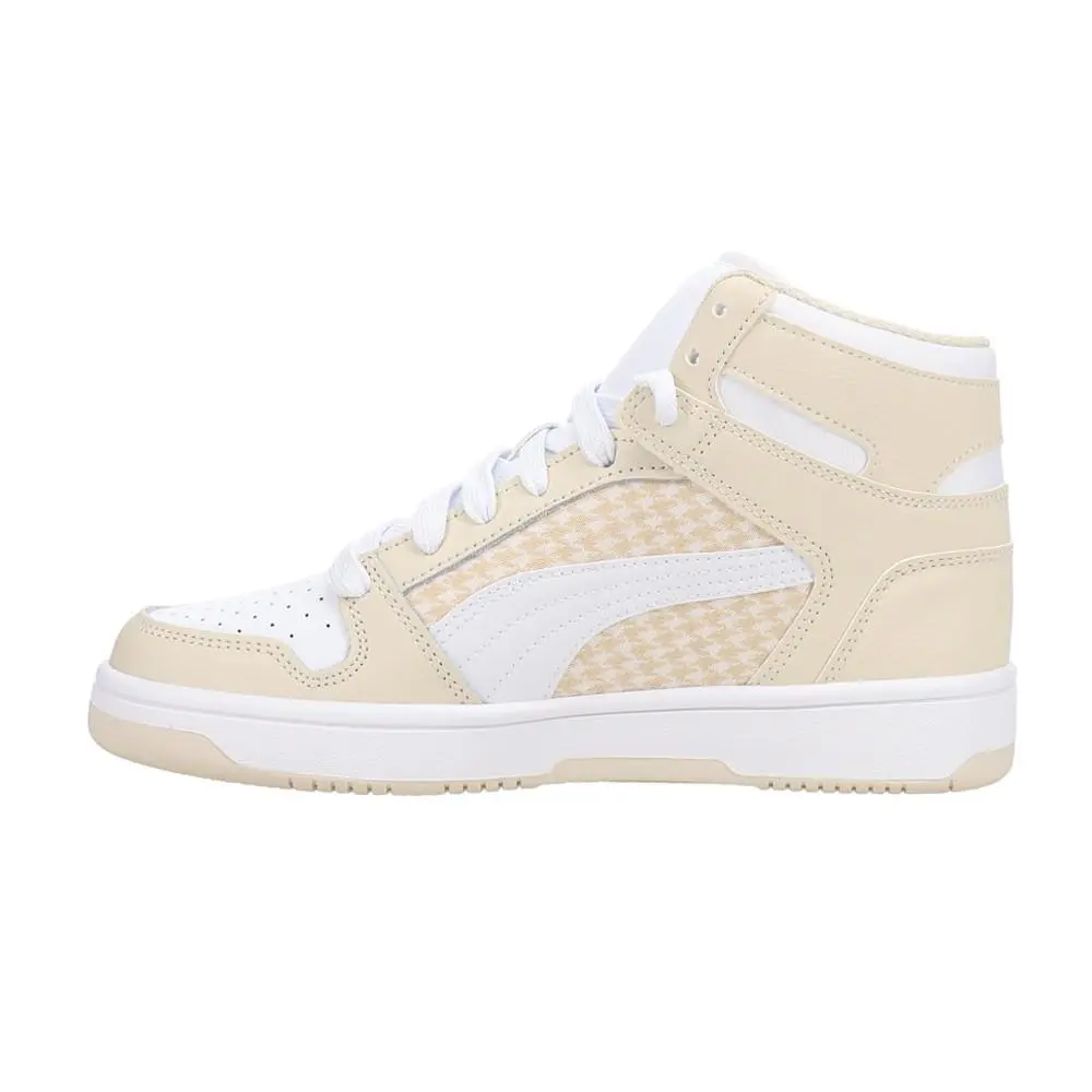 Puma shoes - PUMA Rebound Layup Houndstooth High Top - 40104101 - Beige 1