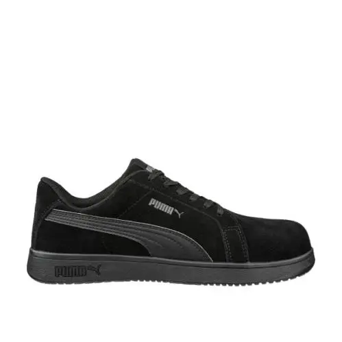 Puma Safety Men`s Iconic Low Composite Toe EH Heat Resistant Work Shoe Black/bla