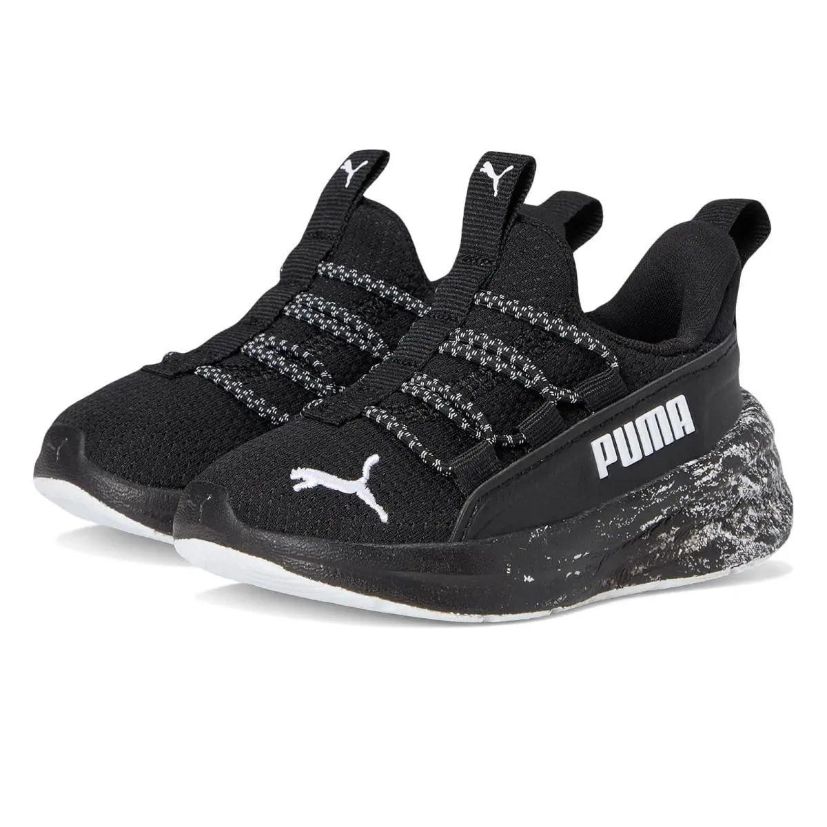 Children Unisex Shoes  Kids Softride One4All Slip-on Shoes Toddler Black/White by Puma