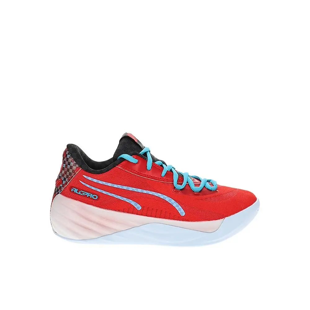 Puma All Pro Nitro Scoot Basketball Youth Boys Red Sneakers Athletic Shoes 3793