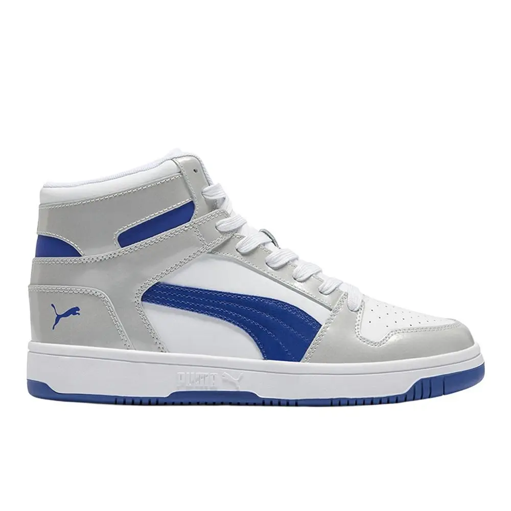 Puma Rebound Layup Lace Up Mens White Sneakers Casual Shoes 39962001