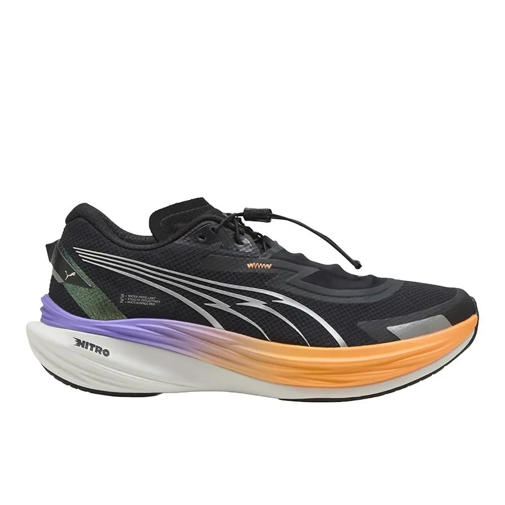 Puma Deviate Nitro 3 Winterized Road Running Mens Black Sneakers Athletic Shoes