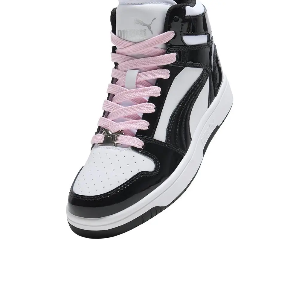 Puma shoes - PUMA Rebound Layup Shine High Top Lace Up  Youth - 40187101 - Black, White 4