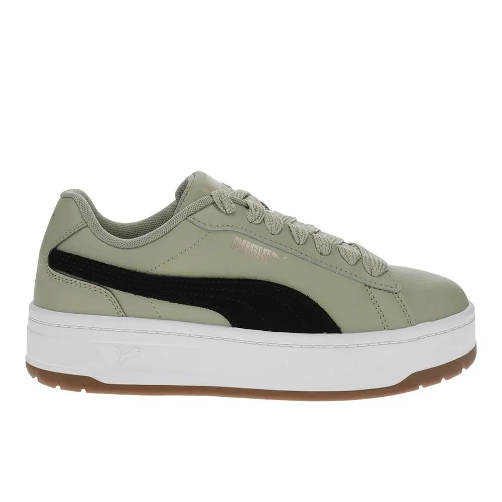Puma Court L Crew Lace Up Womens Green Sneakers Casual Shoes 40529001
