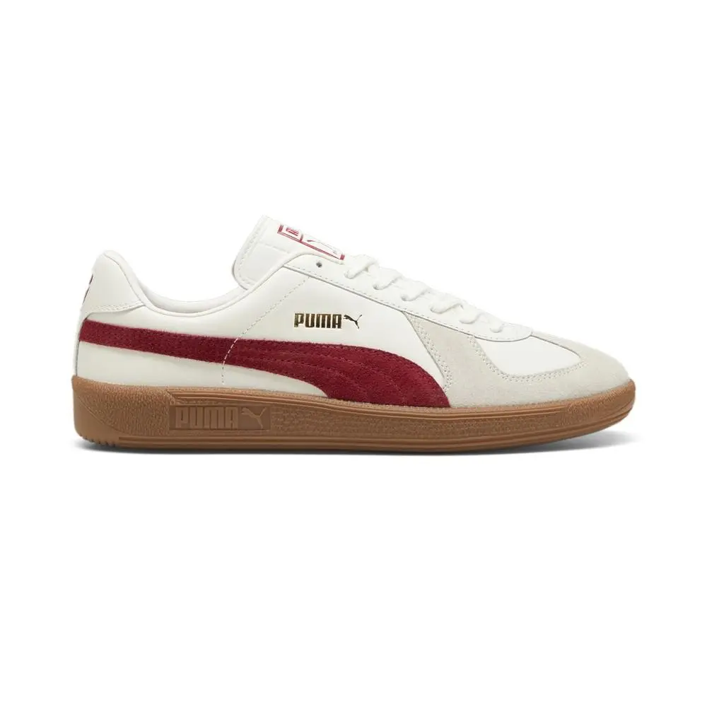 Puma Army Trainer Lace Up Mens Red White Sneakers Casual Shoes 38660718