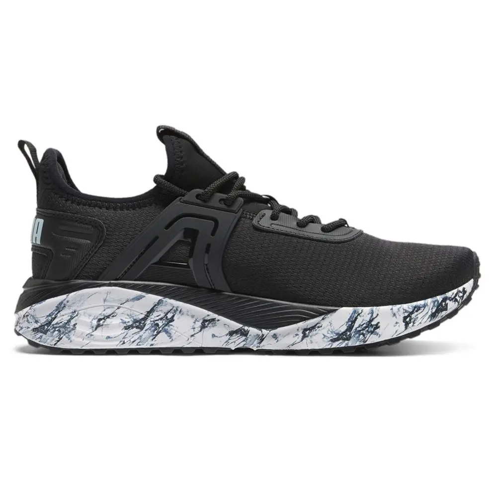 Puma Pacer 23 Marbleized Lace Up Womens Black Sneakers Athletic Shoes 39626302 - Black
