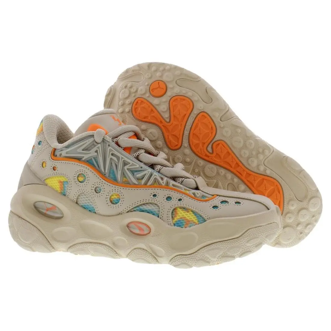 Puma shoes - Light Sand/Orange Glo, Main: Brown 3