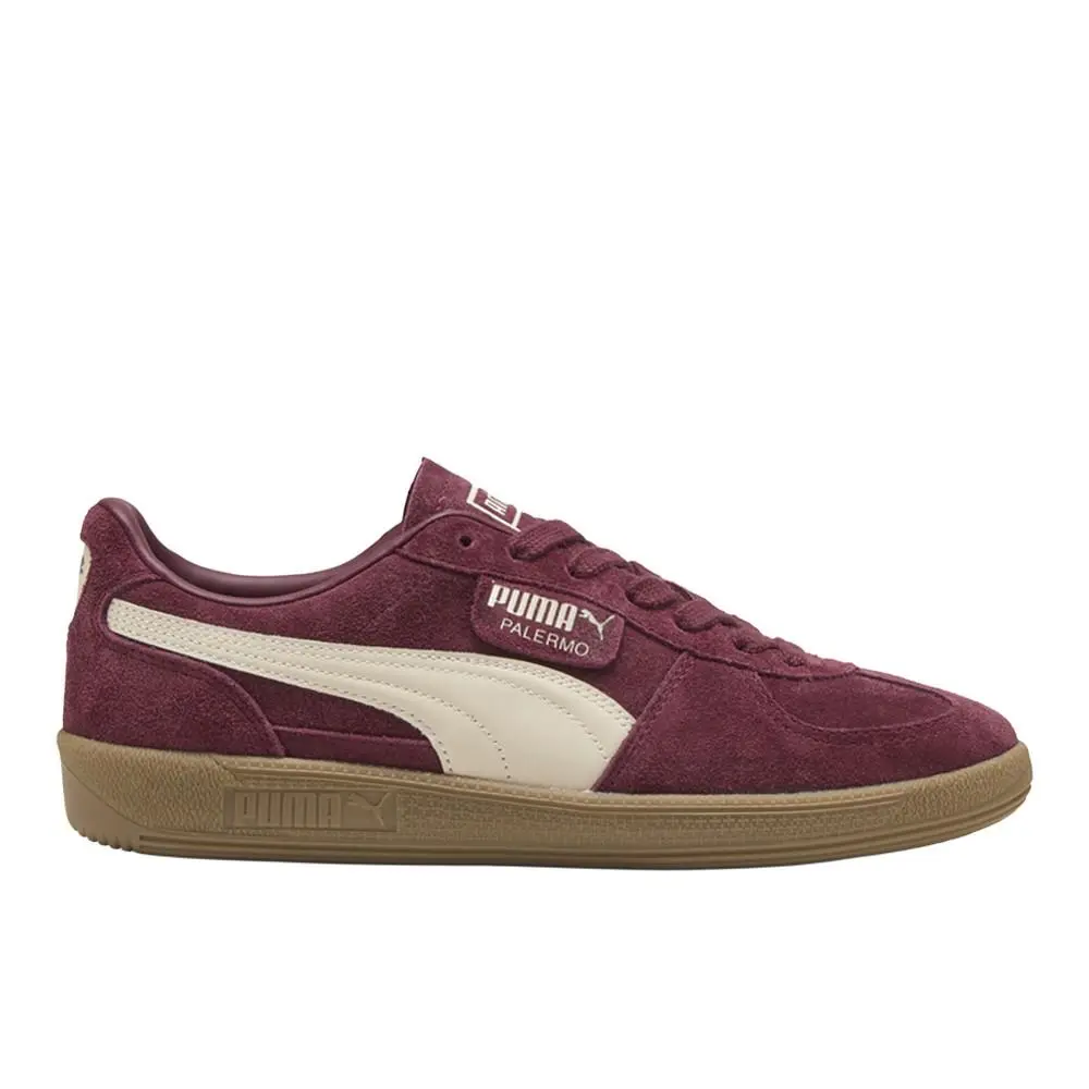 Puma Palermo Lace Up Mens Red Sneakers Casual Shoes 39646365 - Red