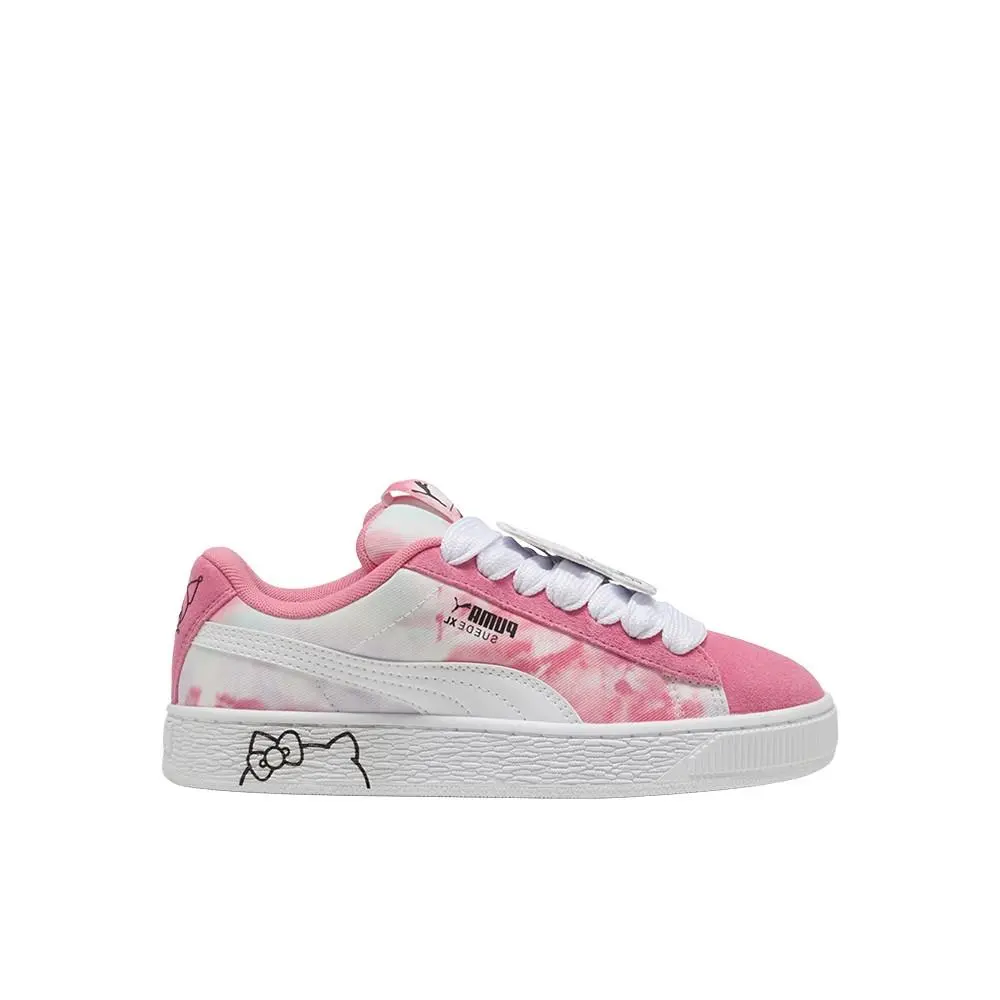 Puma X Hello Kitty and Friends Suede Xl Lace Up Youth Girls Pink Sneakers Casu