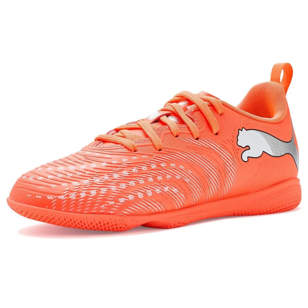 Kids Future 9 Play Indoor Training Soccer Cleats Little Kid/big Kid Glowing Red/White/Black/Silver by Puma