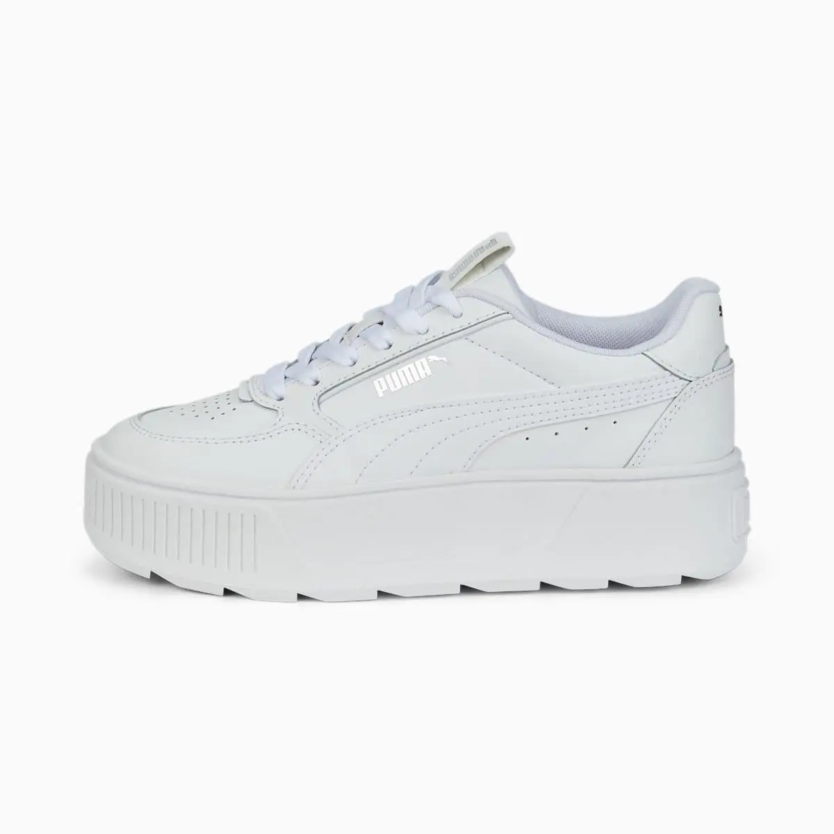 Puma Unisex Big Kids Karmen Rebelle Platform Sneaker White/white - 38842001 Whi - WHITE/WHITE