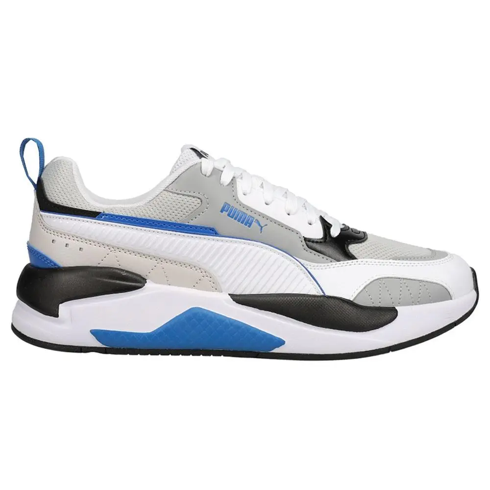 X Ray 2 Square Lace Up Mens Silver White Sneakers Casual Shoes 373108-40 by Puma