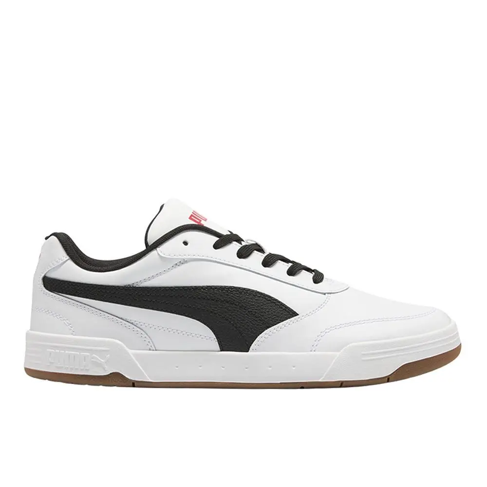 Puma Cskate Fresh Leather Lace Up Mens Black White Sneakers Casual Shoes 40323