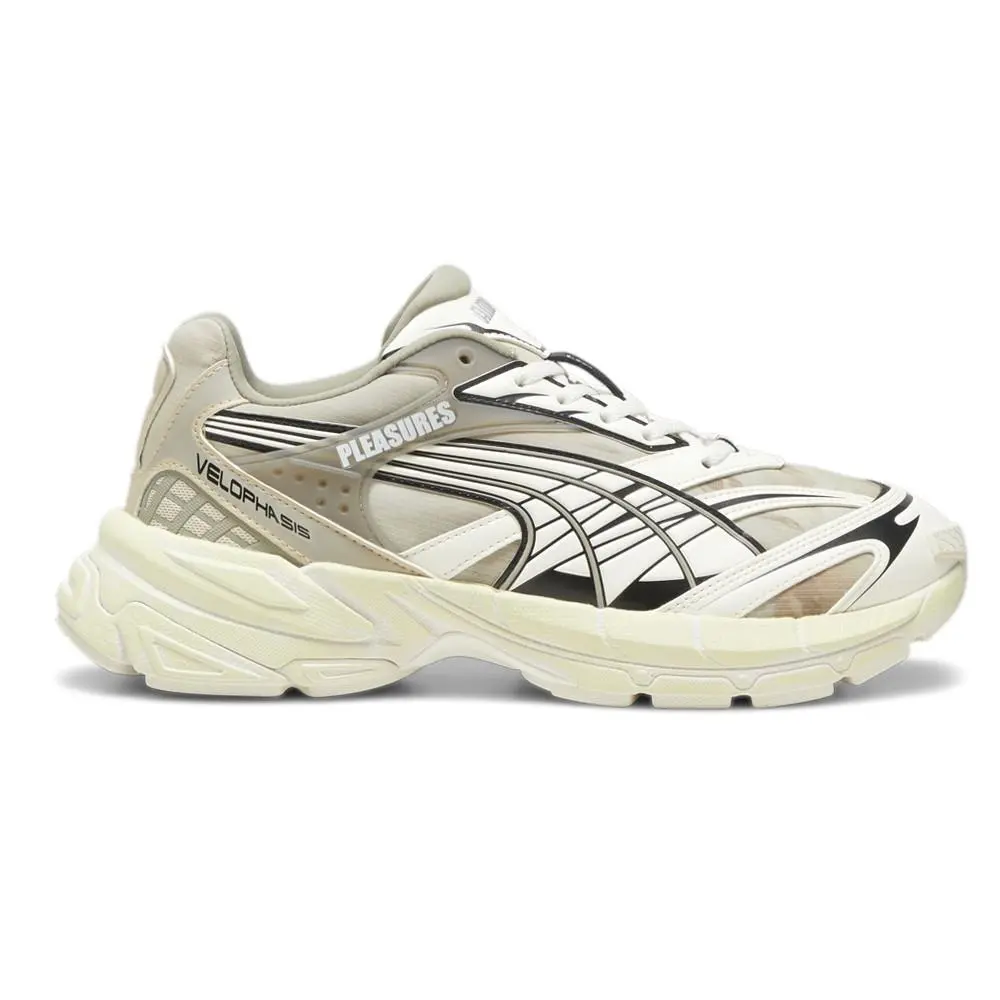 Puma X Pleasures Velophasis Overdye Lace Up Mens Beige Sneakers Casual Shoes 3