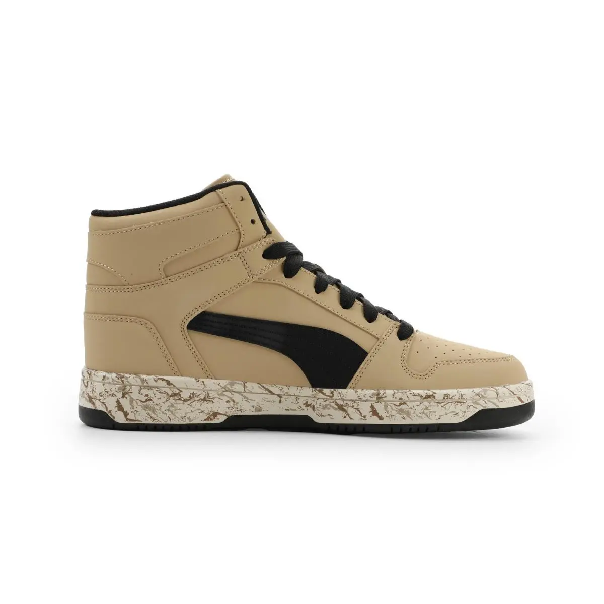 Rebound Layup Nbk Marble 2 Mens Brown Lifestyle Sneakers Shoes by Puma