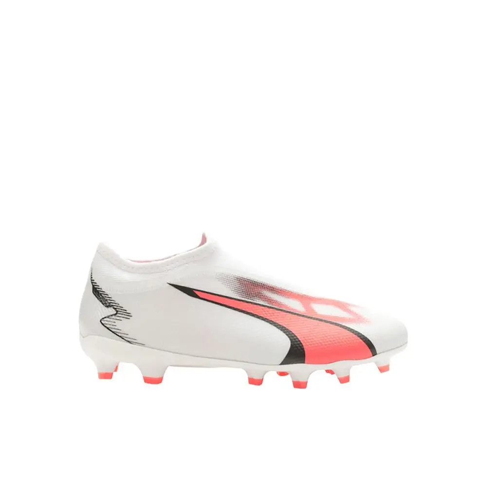 Puma Ultra Match Laceless Soccer Cleats Youth Boys White Sneakers Athletic Shoes