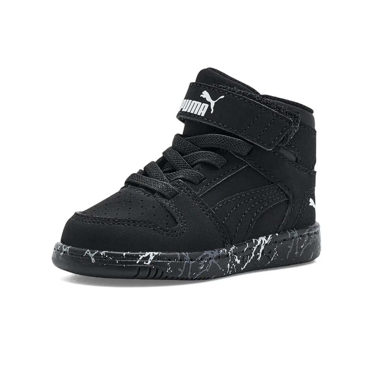 Children Unisex Shoes  Kids Rebound Layup Mid Hook and Loop Shoes Toddler by Puma