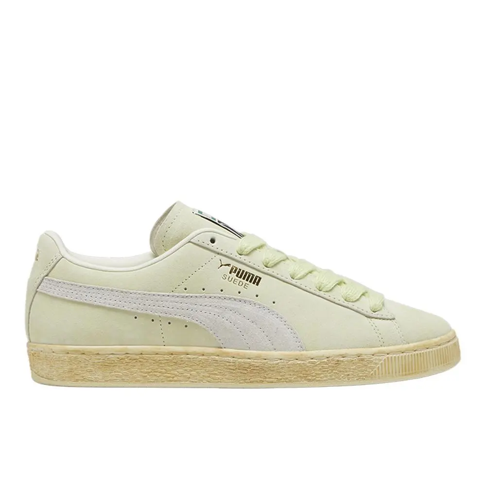 Puma Suede Faded Lace Up Mens Green Sneakers Casual Shoes 39965404
