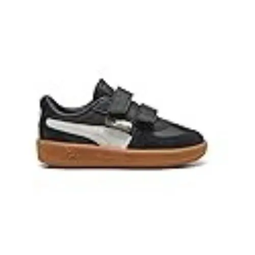 Puma Kids Palermo Hook and Loop Shoes Toddler Sneaker Black/feather Gray/gum