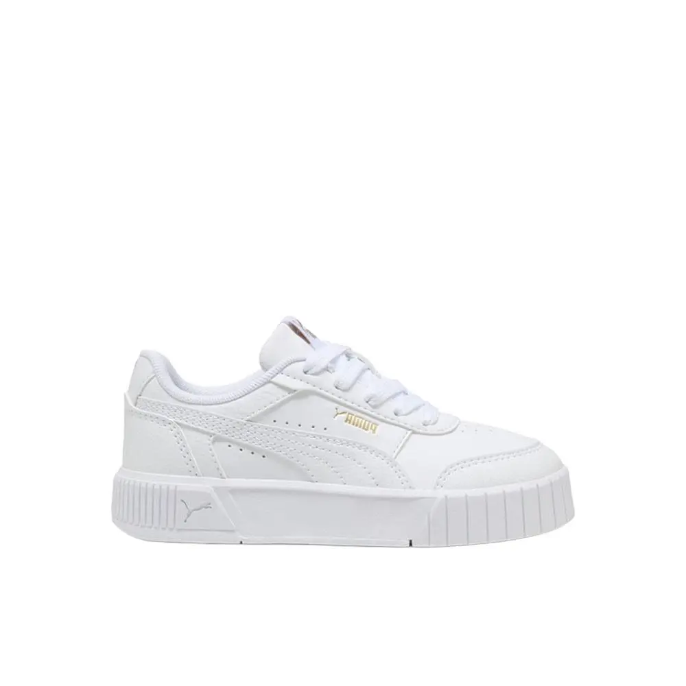 Puma Carina Mia Lace Up Youth Girls White Sneakers Casual Shoes 40374702