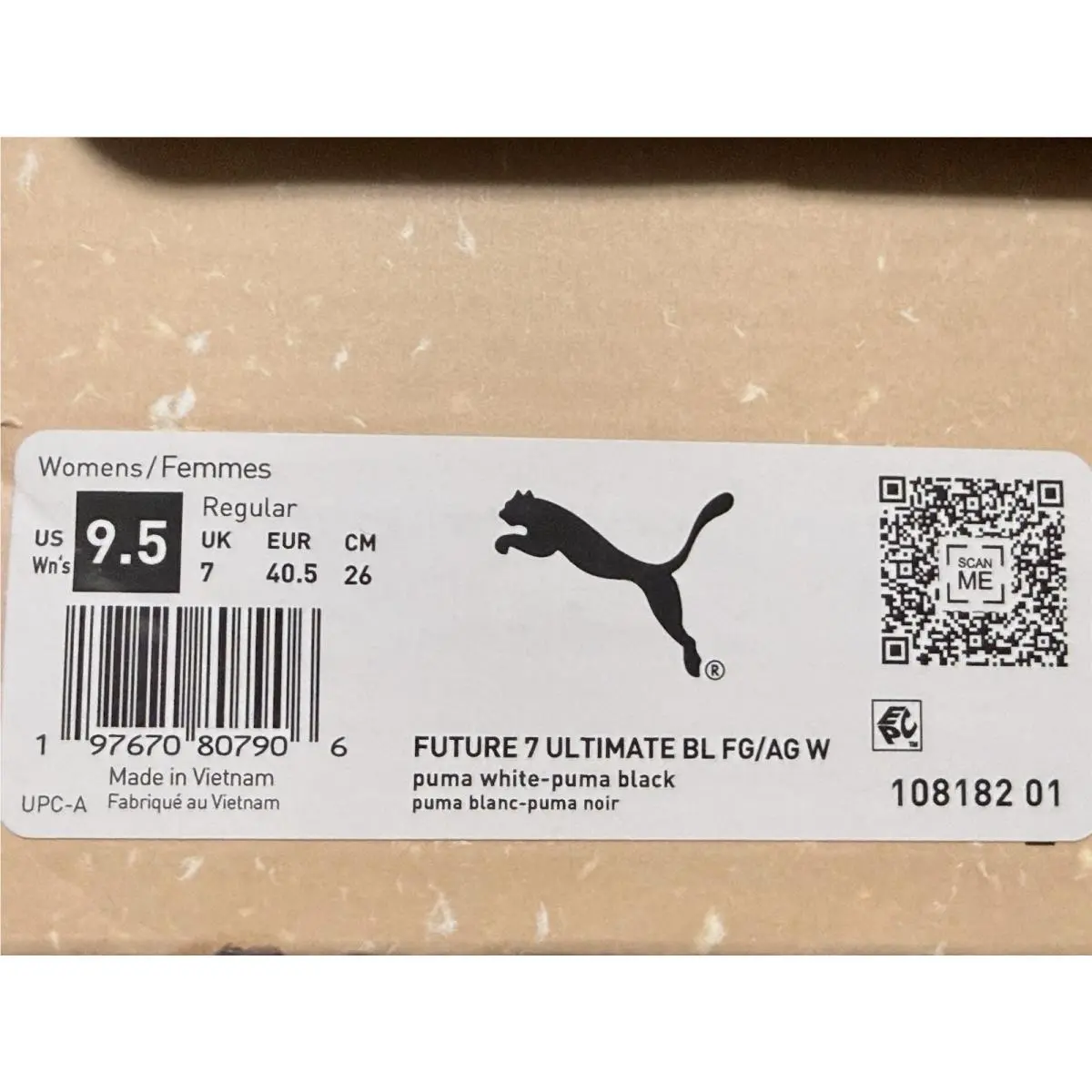 Puma shoes - PUMA Future Ultimate - Future Ultimate - 108182-01 - White, Manufacturer: White/Black/Spring Lavender 4
