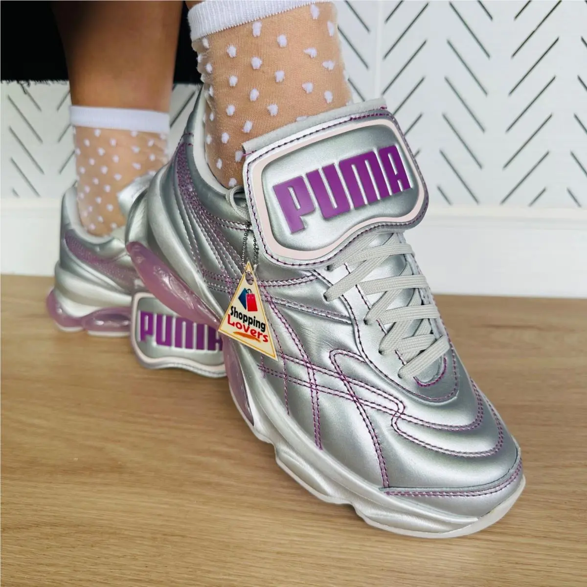 ⭐puma x Dua Lipa Cell Dome King ML Sz 6.5 Womens Shoes Sneaker Silver Pink Y2K by Puma