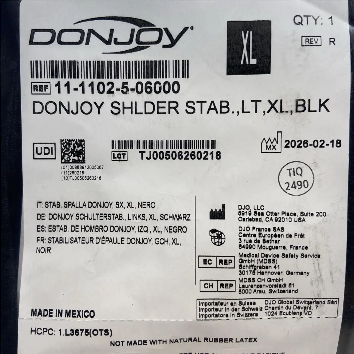 DonJoy  - 11-1102-5-06000 - 11-1102-5-06000 - Black 0