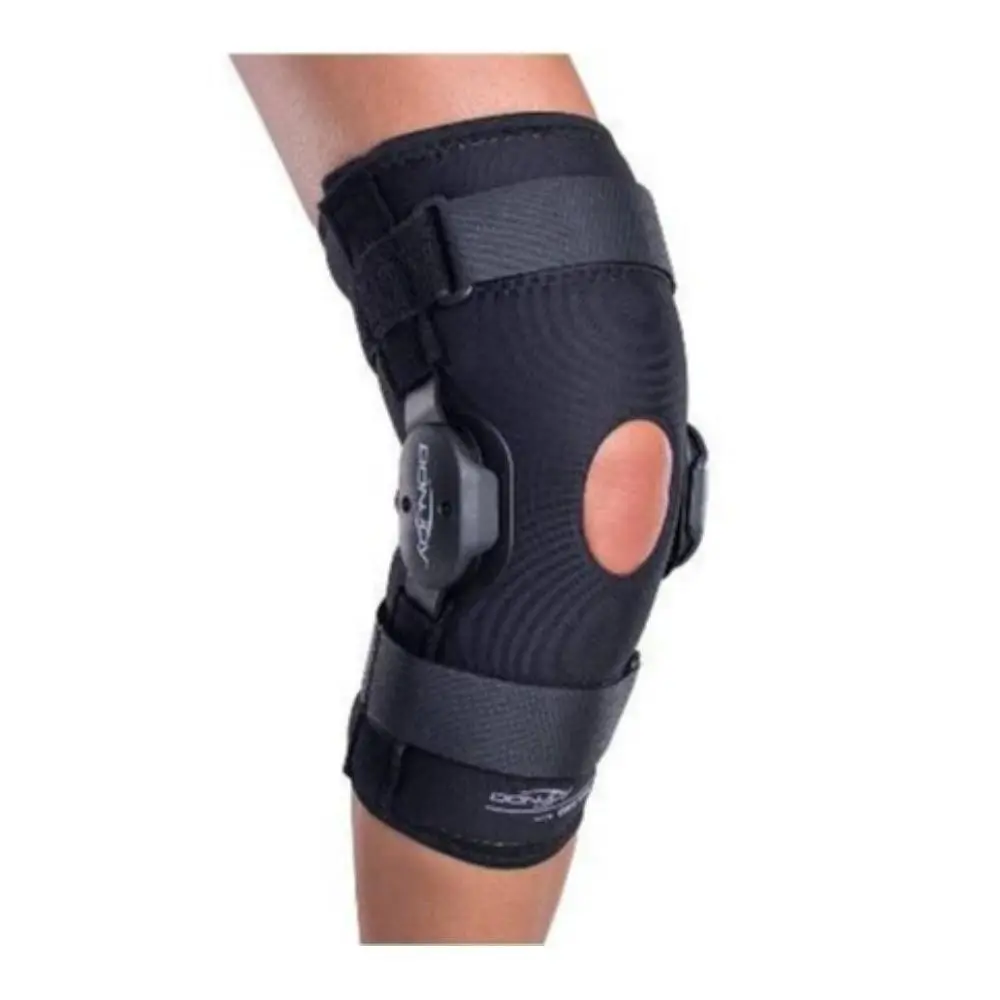Donjoy Deluxe Hinged X Large Knee Brace Drytex Sleeve Open Popliteal