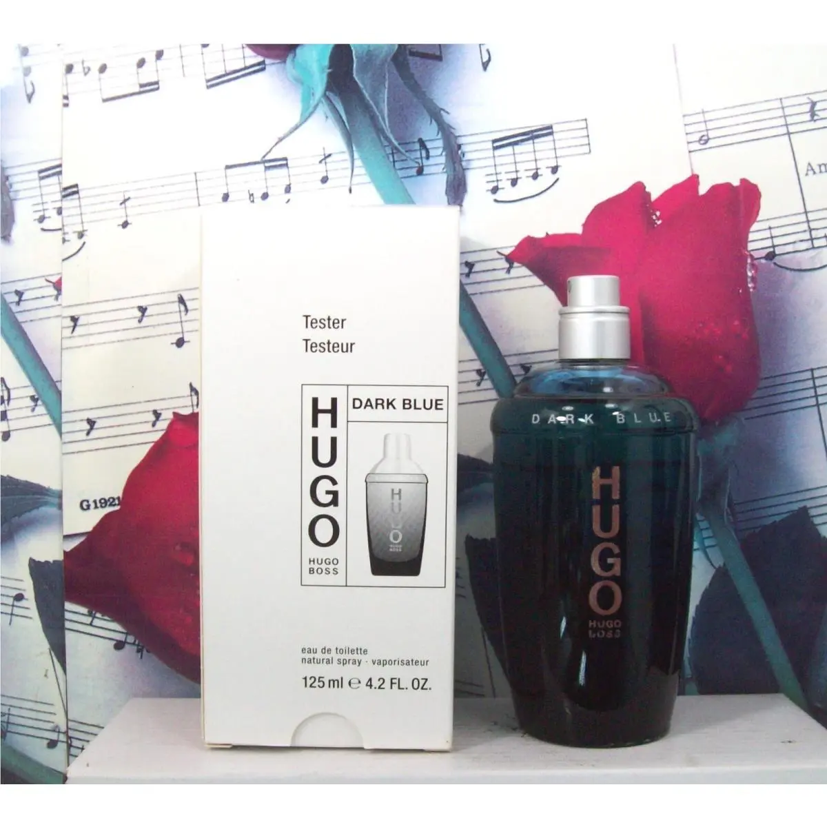 Dark Blue 4.2 Oz. Edt Spray. Ntwb. Vintage. Code 5173 by Hugo Boss