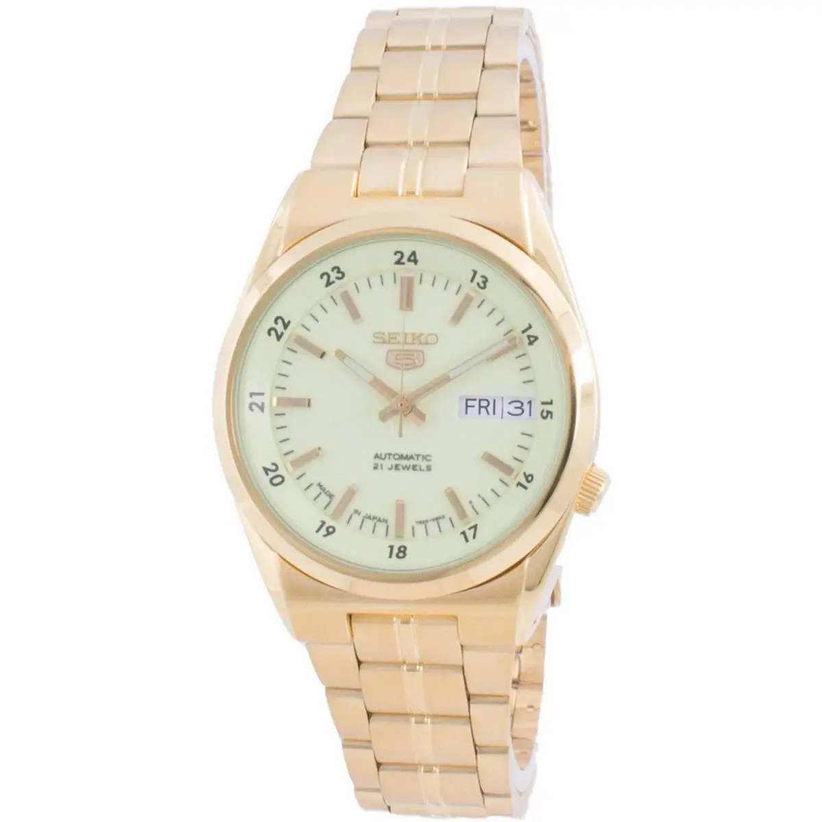 5 Automatic Day/date Champagne Dial SNK578J1 Japan Made 30M Mens Watch by Seiko