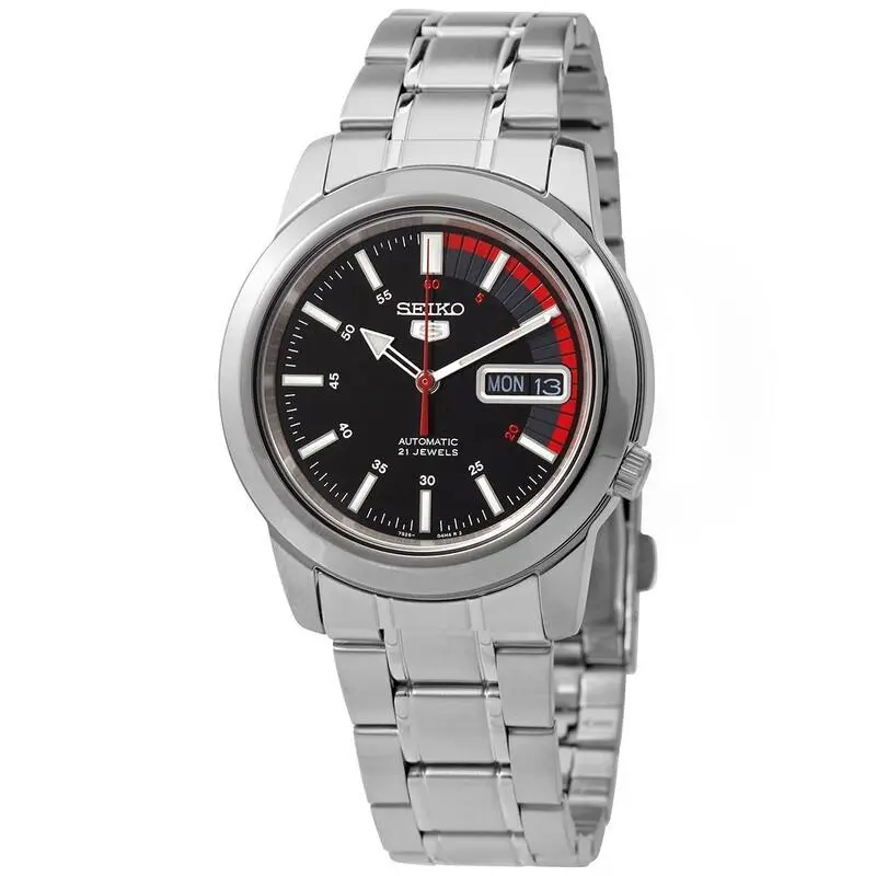 Seiko 5 Automatic Black Dial Stainless Steel Men’s Watch - SNKK31K1