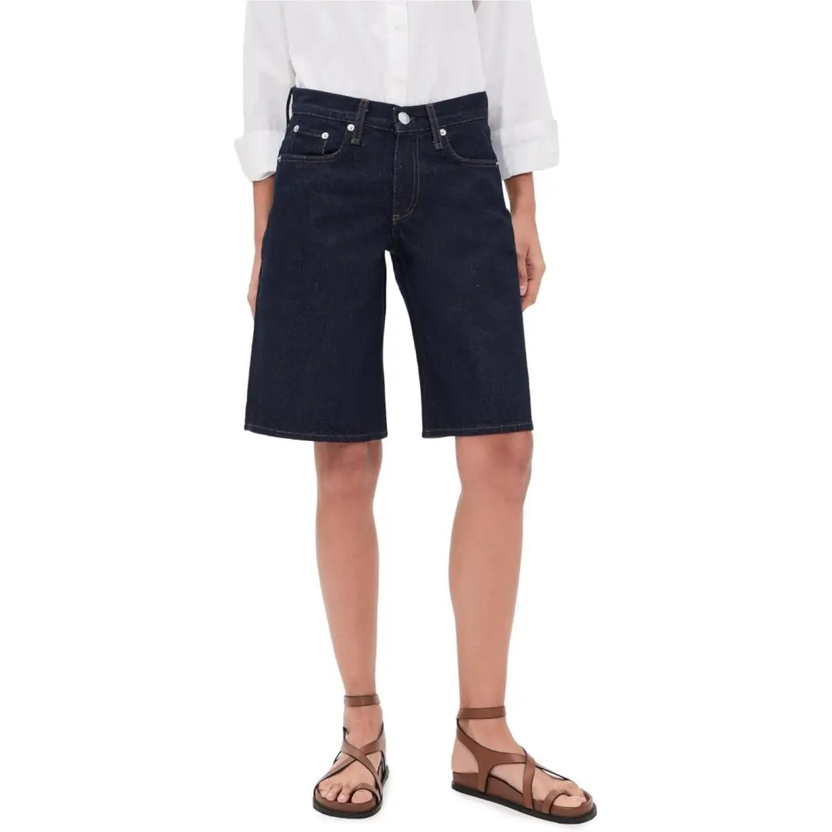 Rag Bone Womens Twilight Rinse Zipper Non Stretch Cotton Ariel Denim Shorts