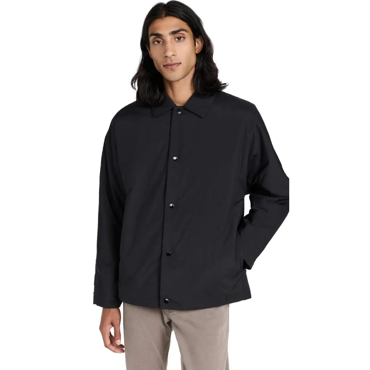 Rag Bone Men`s Henderson Filled Shirt Jacket Black L