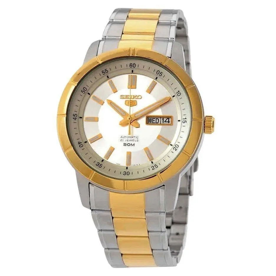 5 Stainless Steel Silver Dial 21 Jewels Automatic SNKN58K1 50M Mens Watch by Seiko